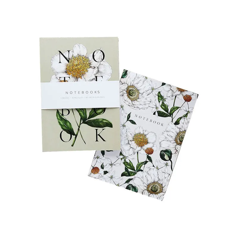 2 Piece A5 Spring Blossom Notebook Set