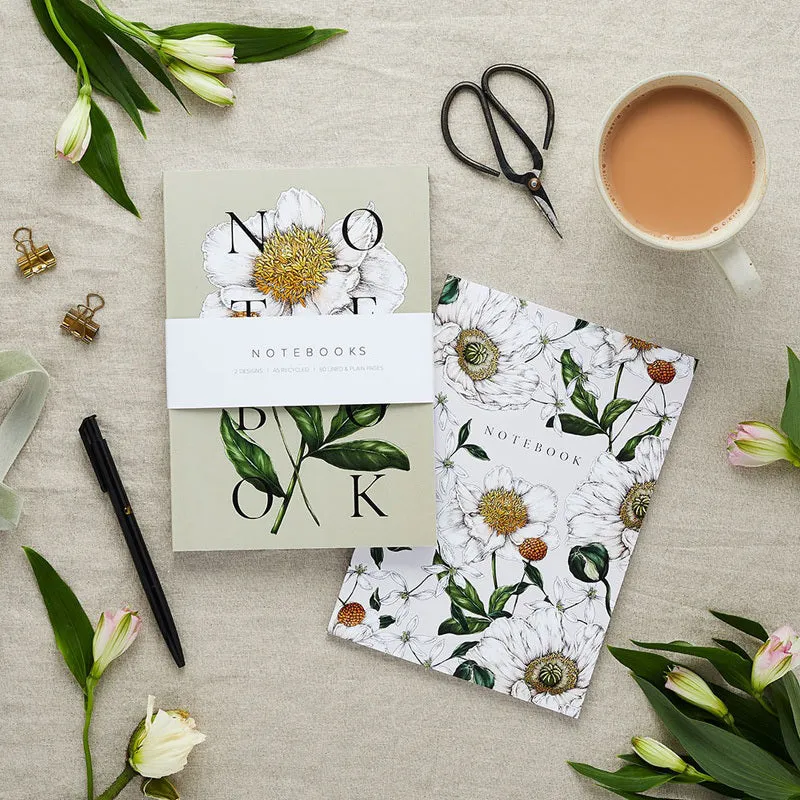 2 Piece A5 Spring Blossom Notebook Set