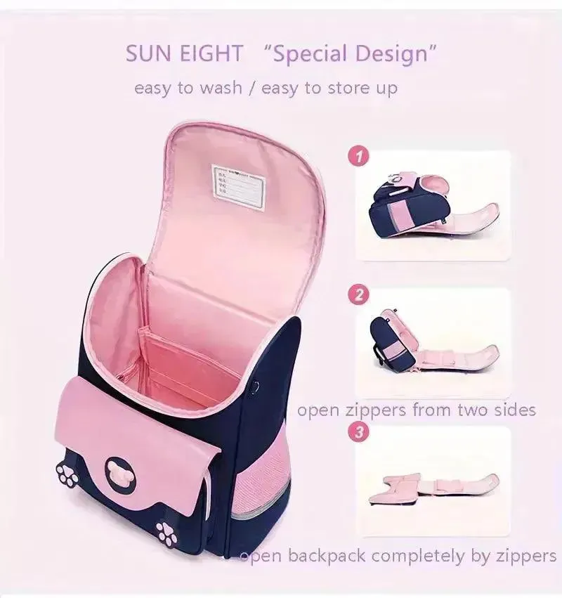 3D Cat Themed Burden Reducing Waterproof Backpack