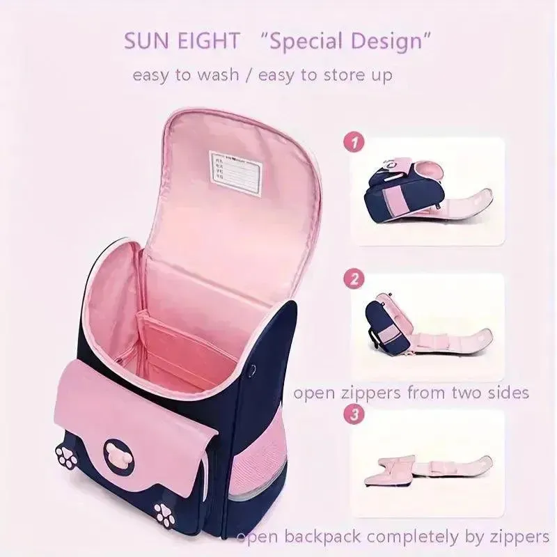 3D Cat Themed Burden Reducing Waterproof Backpack