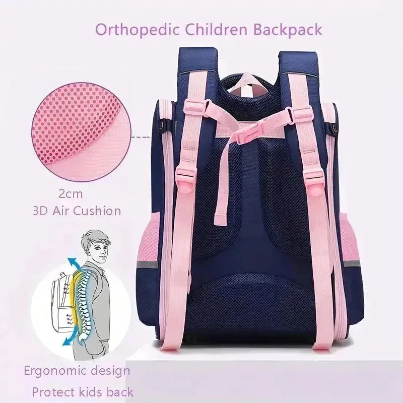 3D Cat Themed Burden Reducing Waterproof Backpack