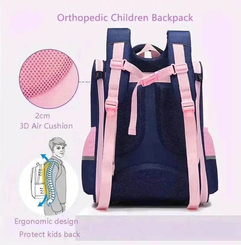 3D Cat Themed Burden Reducing Waterproof Backpack