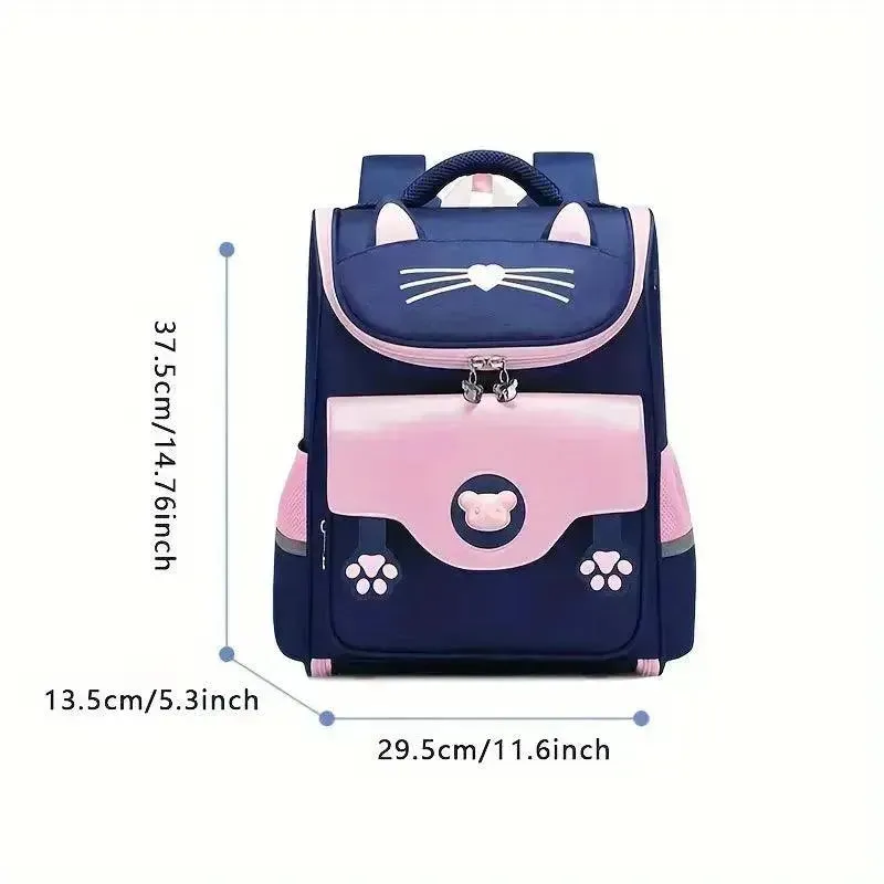 3D Cat Themed Burden Reducing Waterproof Backpack