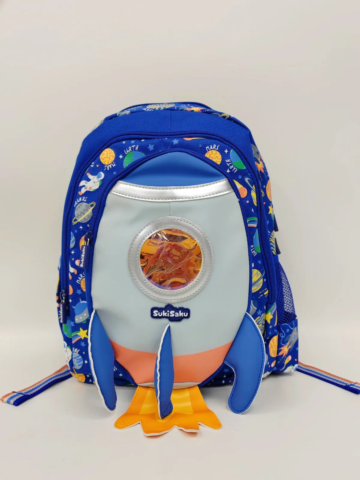 3D Design Backpack with Front Pocket for Kids (Rocket)