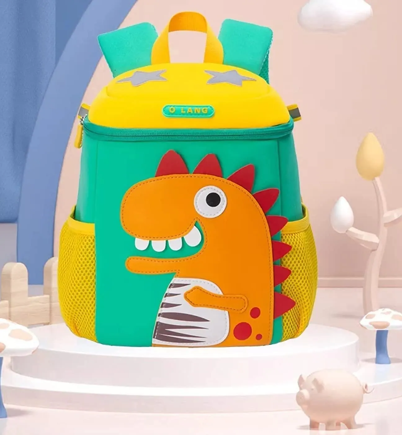 3D Dino Backpack For Kindergarten Kids