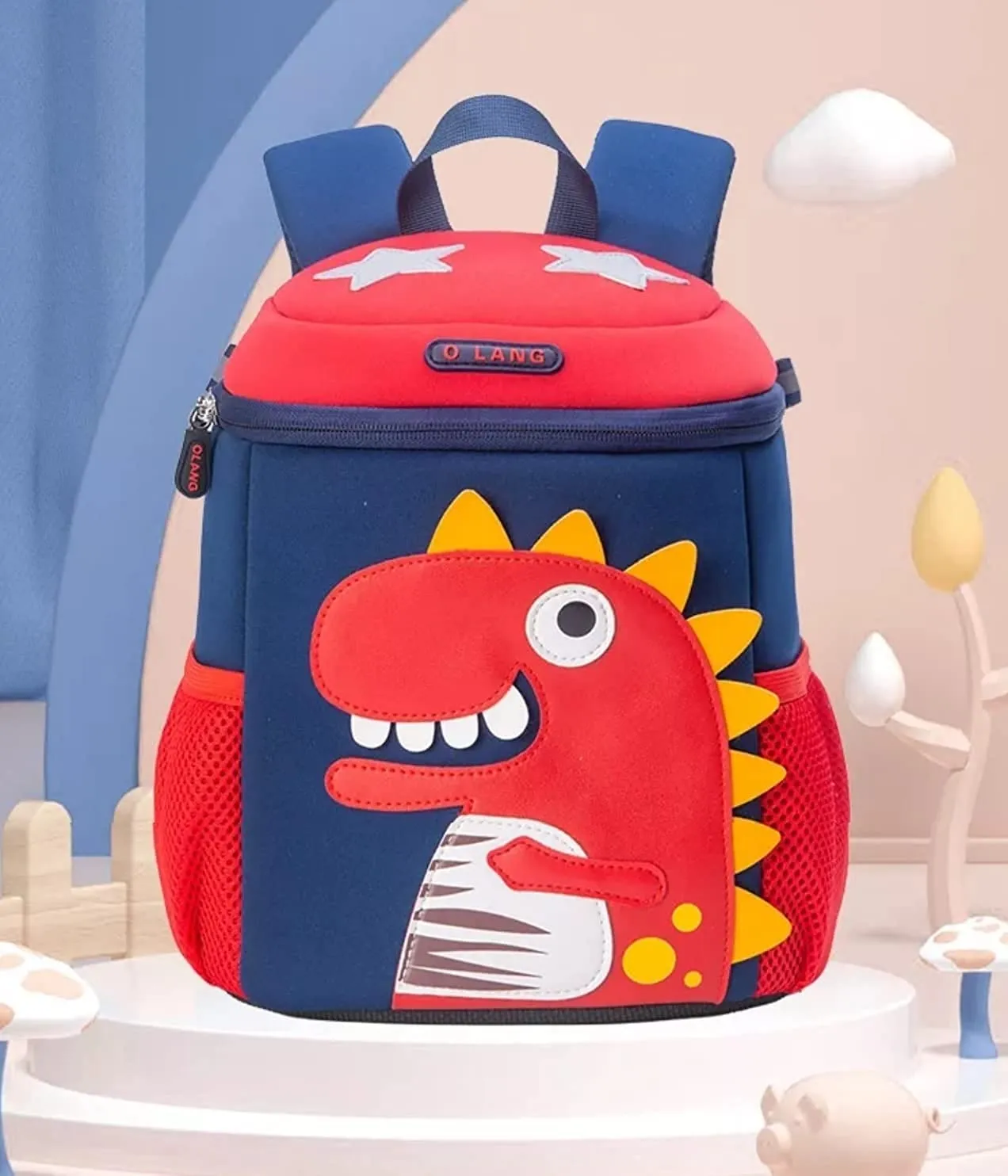 3D Dino Backpack For Kindergarten Kids