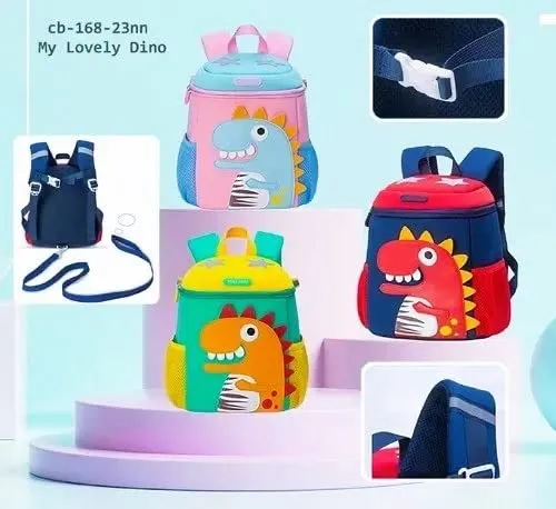 3D Dino Backpack For Kindergarten Kids