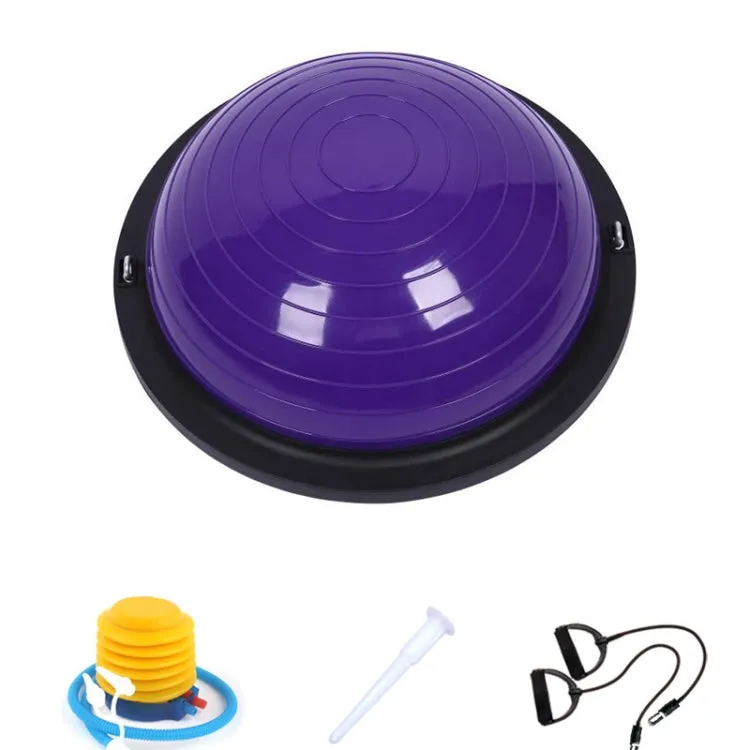 46cm Wave Speed Ball Yoga Semi-Circular Balance Ball Fitness Pilates Ball(Glossy Purple)