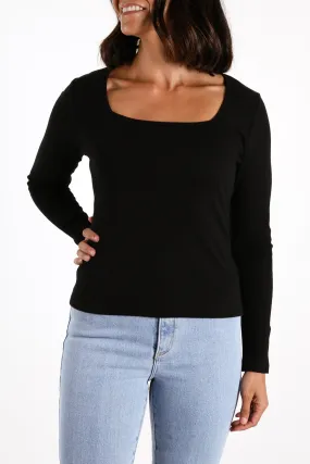 Abbie Long Sleeve Top Black