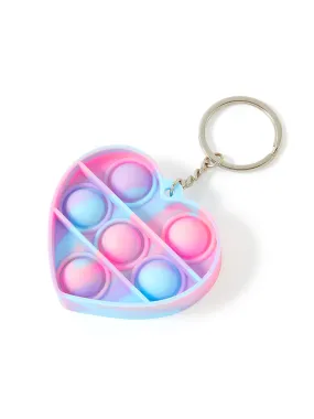 Accessorize Girl Heart Keyring Push Popper