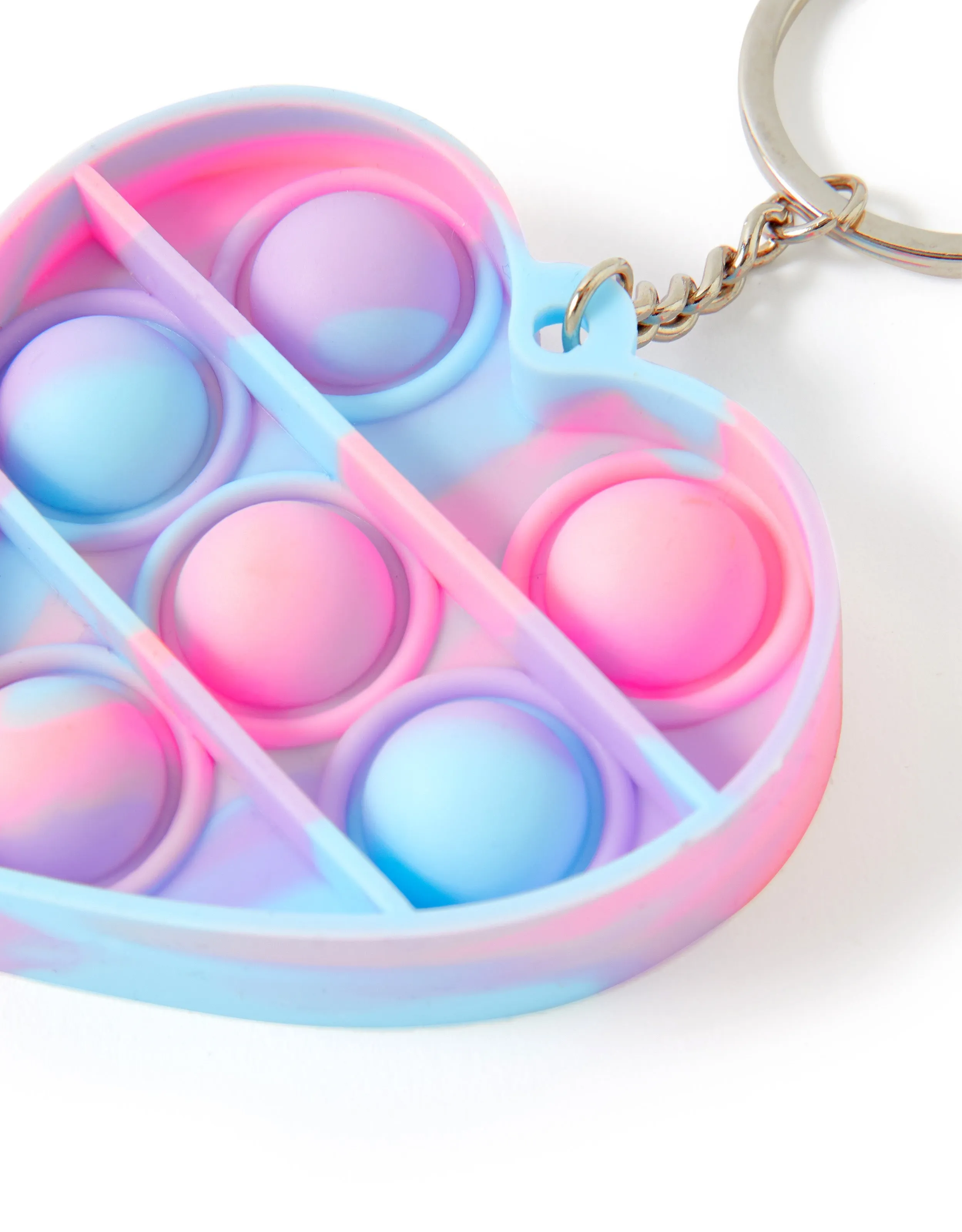 Accessorize Girl Heart Keyring Push Popper