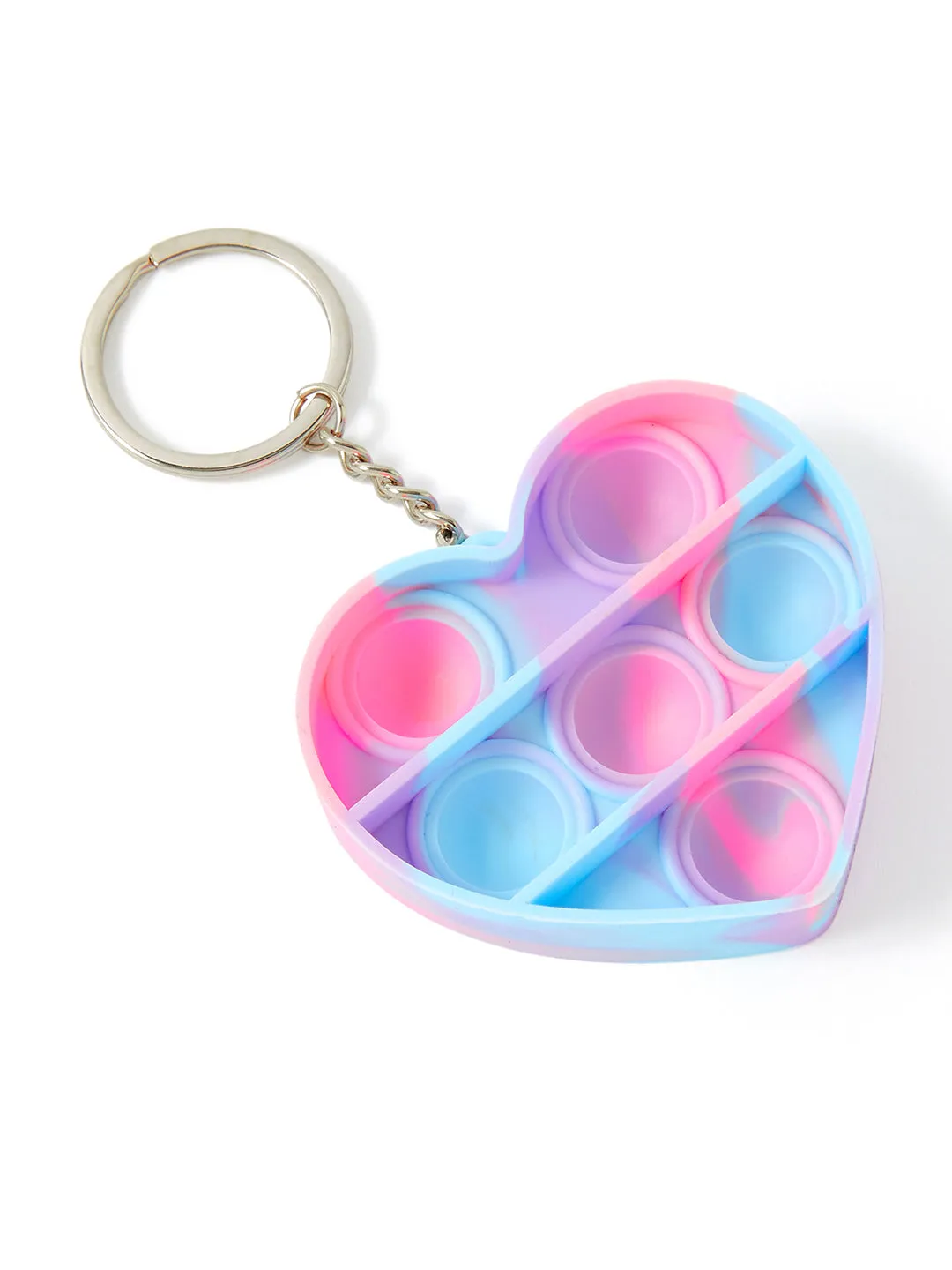 Accessorize Girl Heart Keyring Push Popper