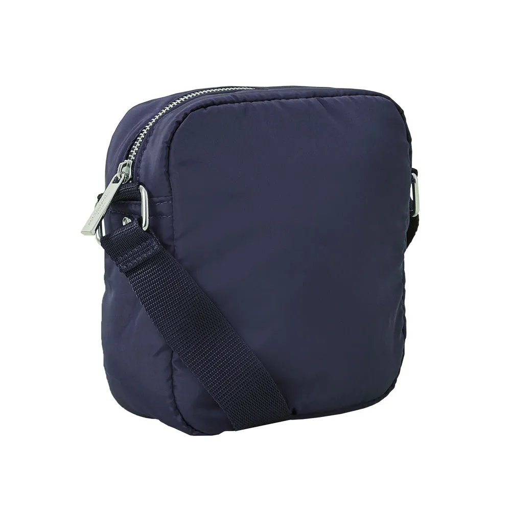 Accessorize London Women's Navy Recycled nylon messenger Sling Bag