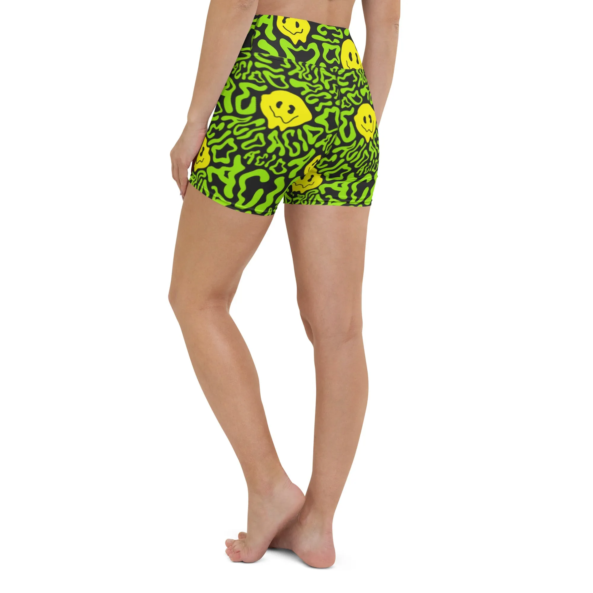 Acid Smilez Yoga Shorts