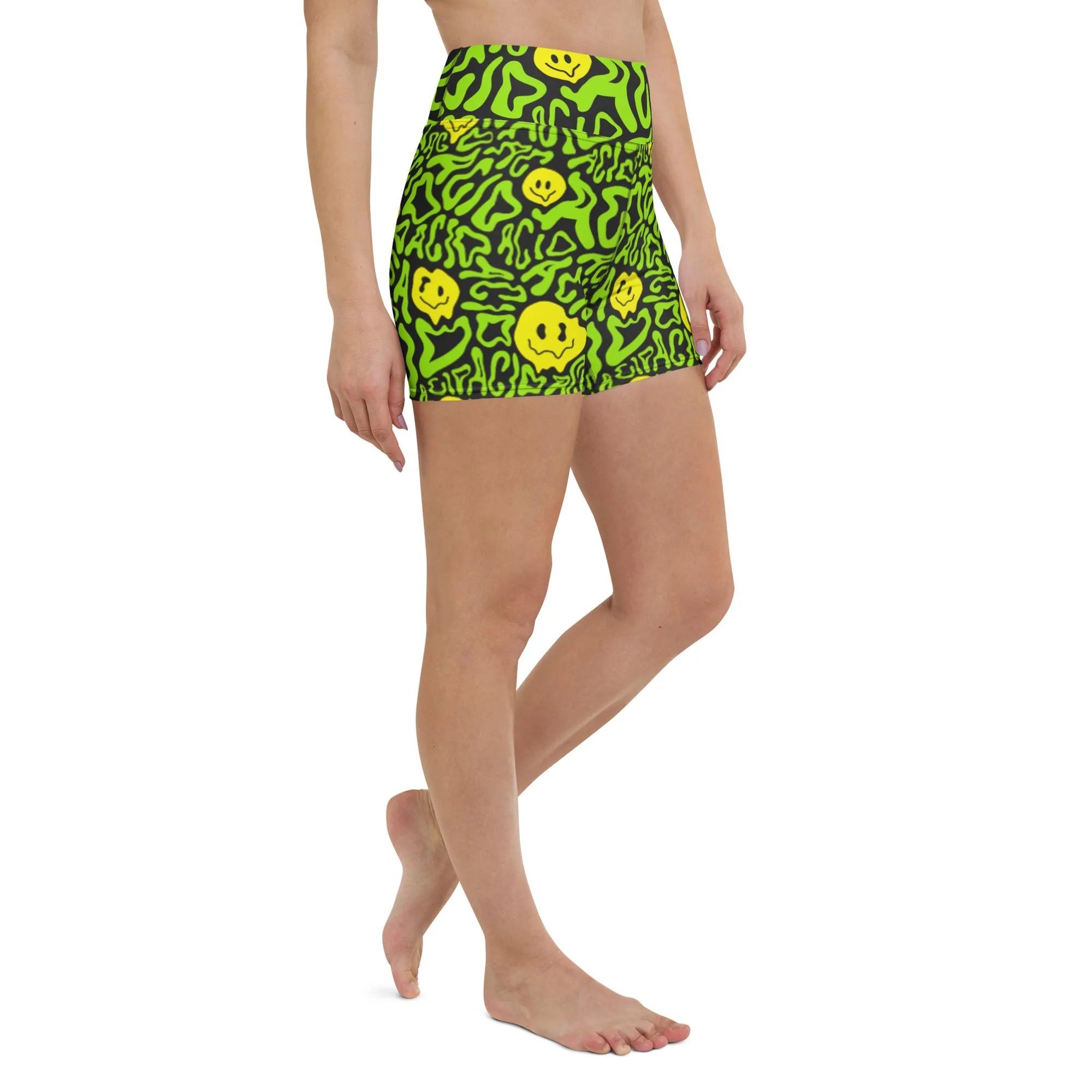 Acid Smilez Yoga Shorts