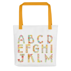 Alphabet Garden Tote Bag