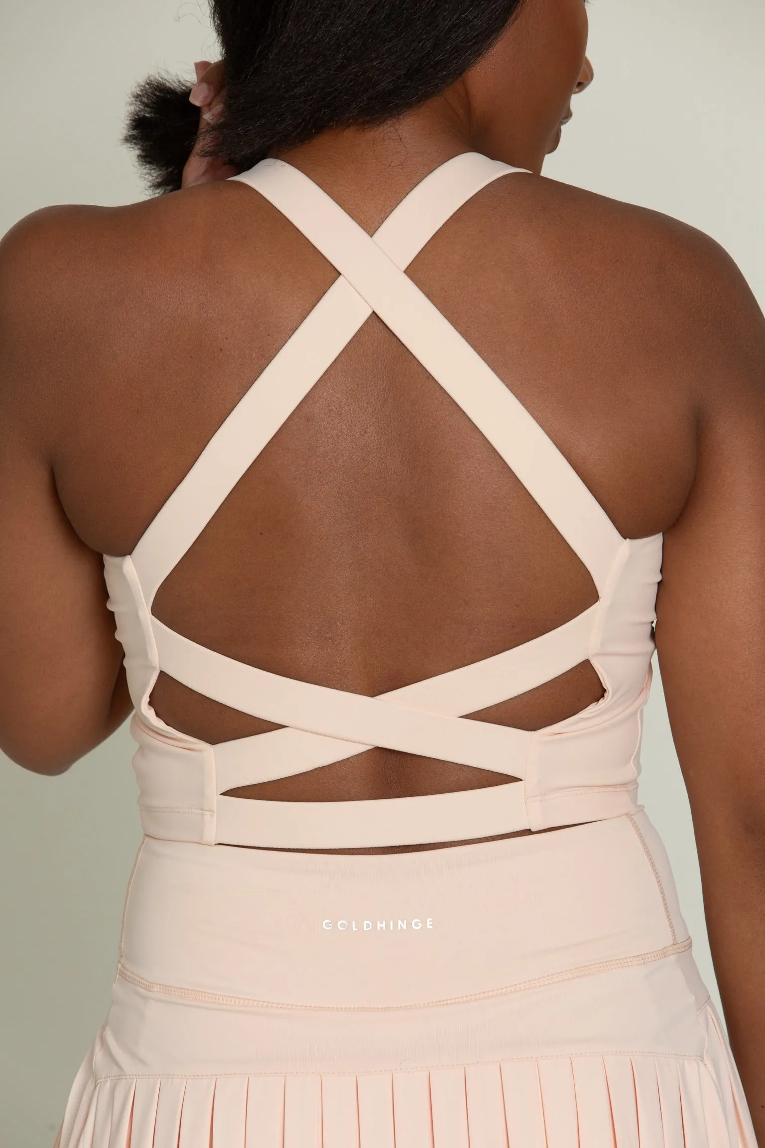 Apricot Criss Cross Back Yoga Tank