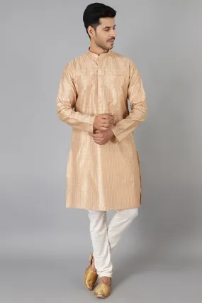 Banarasi Rayon Cotton Gold  Kurta Pajama