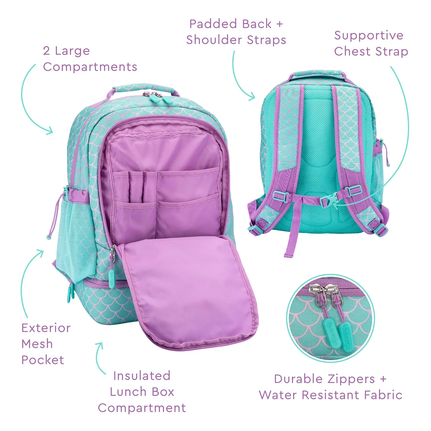 Bentgo Kids Chill Lunch Box & Prints Backpack