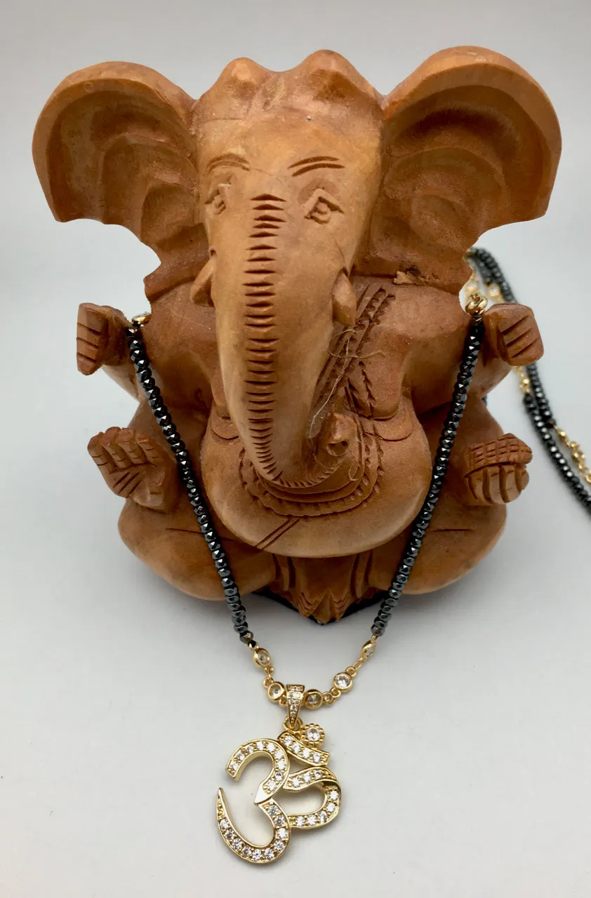 Bhakti Panda Blingy Om Necklace