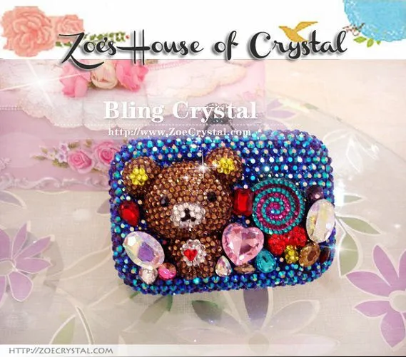 Bling and Sparkly Crystal Clutch with adorable Rillakuma