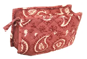 Block Printed Cotton Quilted Dabu Clutch Bag 9 x 7