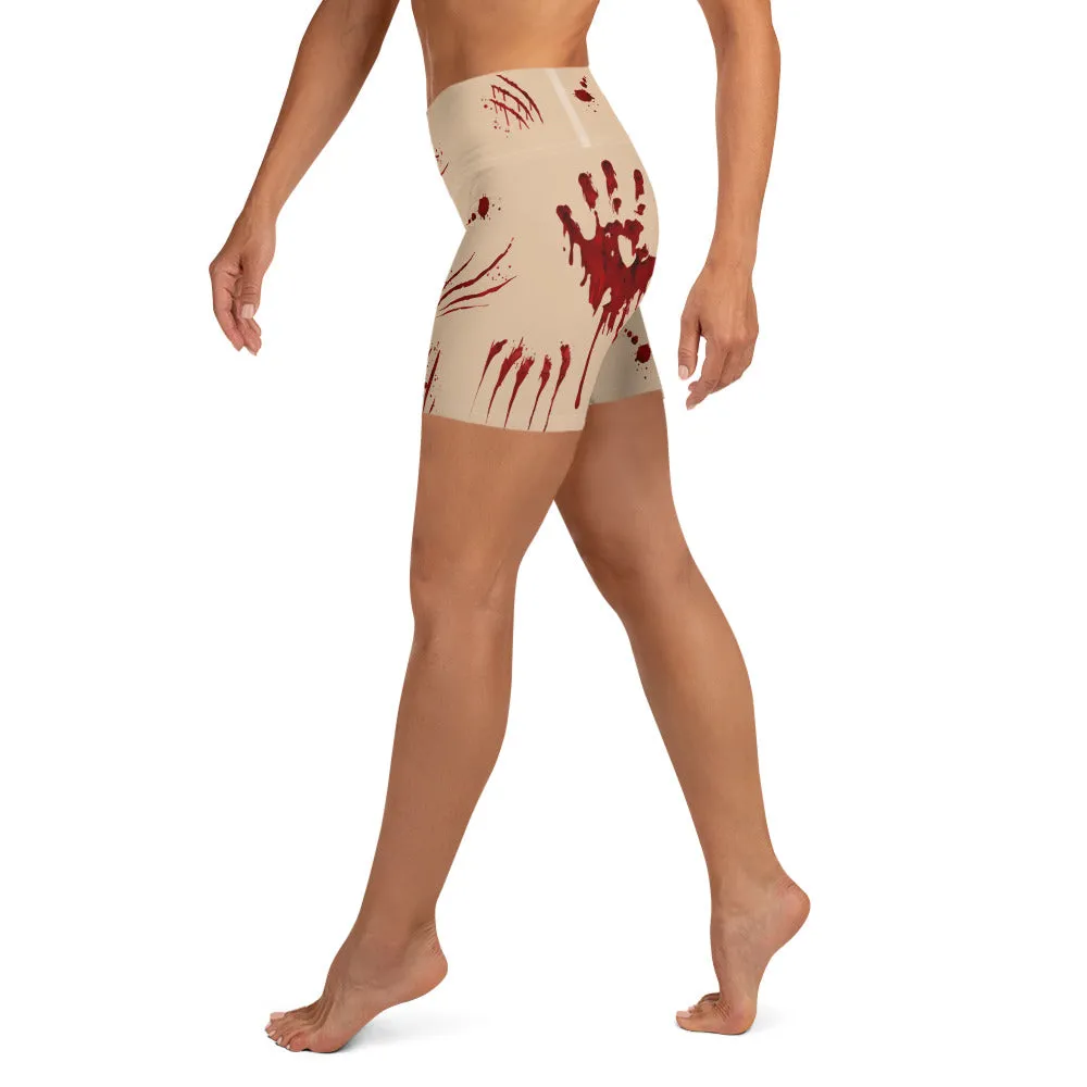 Bloody Halloween Yoga Shorts