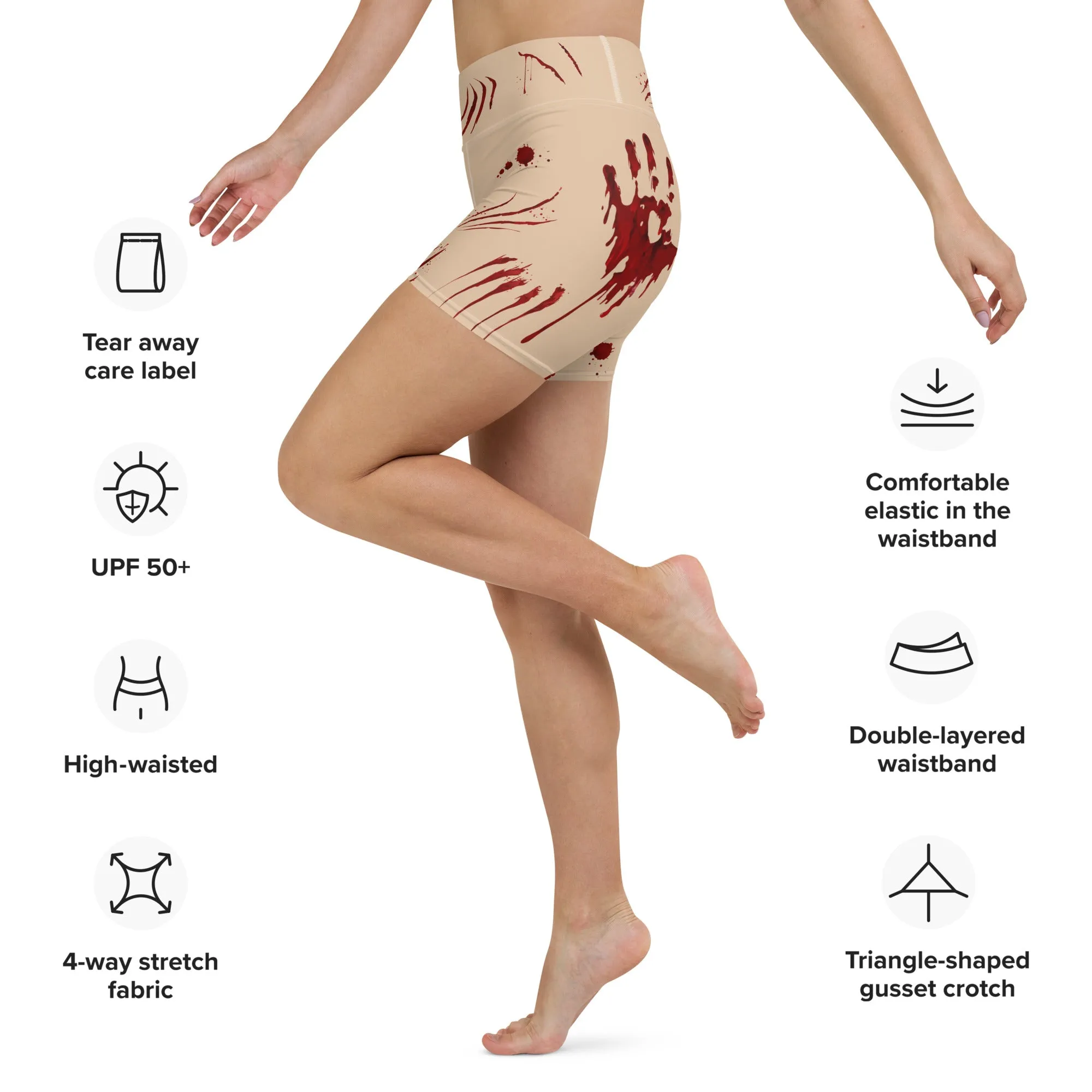 Bloody Halloween Yoga Shorts