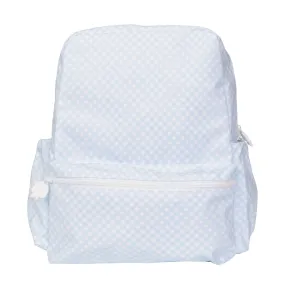 Blue Gingham Backpack- Large