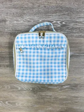 Blue Gingham Plaid Lunch Box