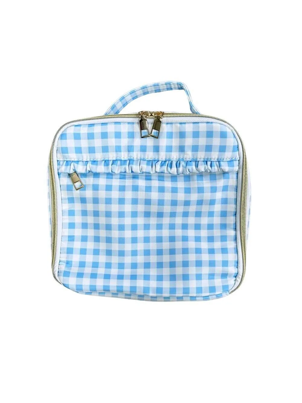 Blue Gingham Plaid Lunch Box