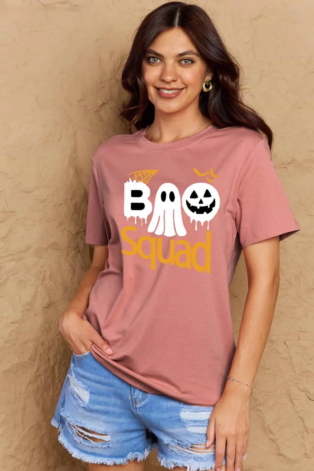 BOO SQUAD Graphic Cotton T-Shirt