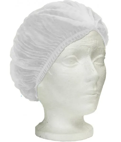 Bouffant Cap - Ronco CARE™ White or Blue Pleated Bouffant 21-24" (Bag of 100) 7021B / 7024W