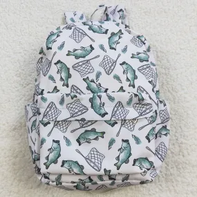 Boutique Kids Backpacks Fishing Print Cute Bags BA0123