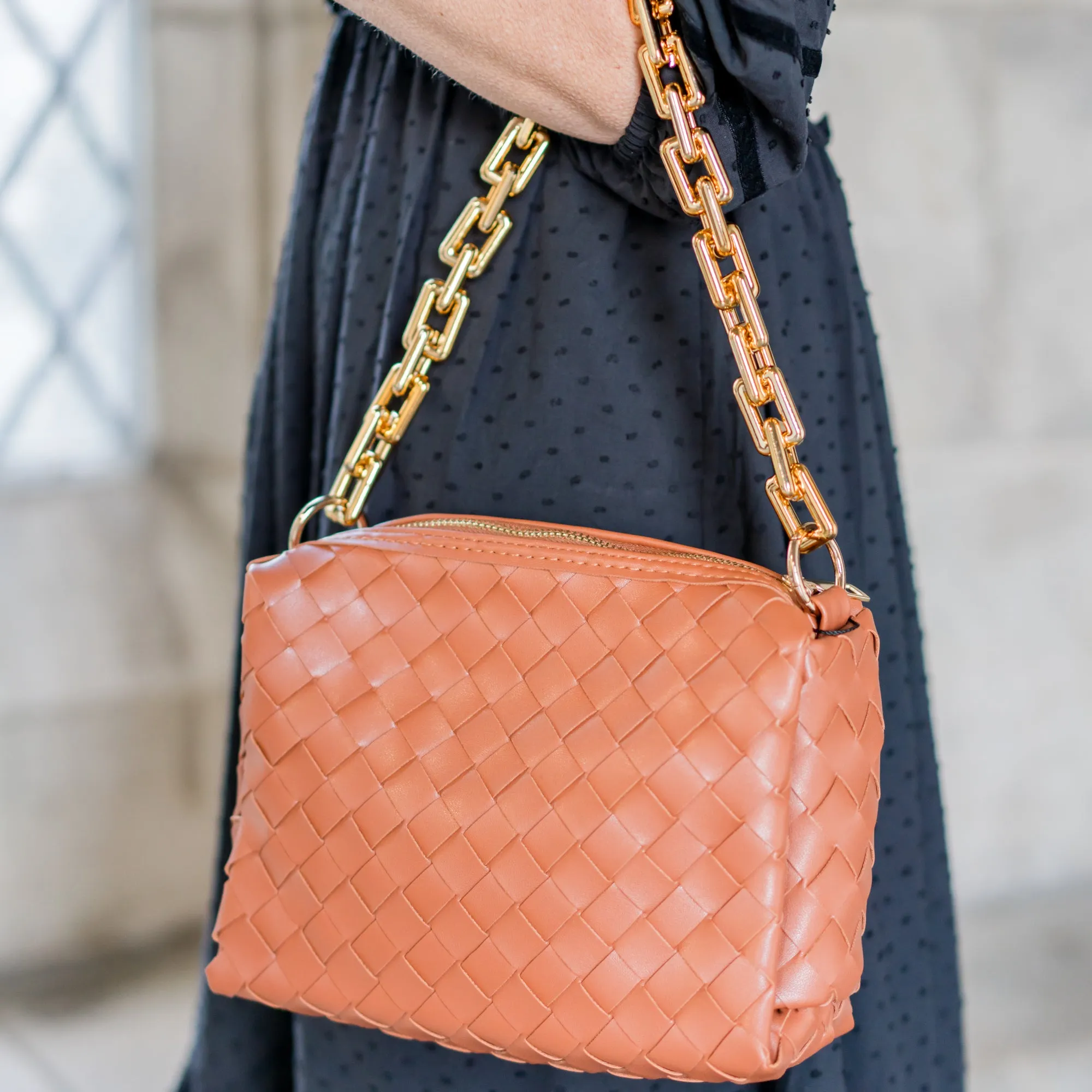 Braided Leather Clutch