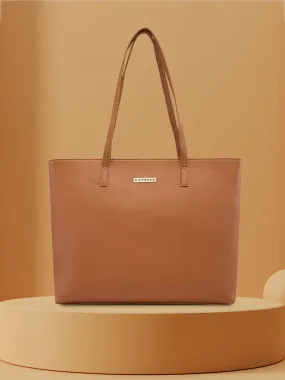 Caprese Amayra Laptop Tote Large Tan