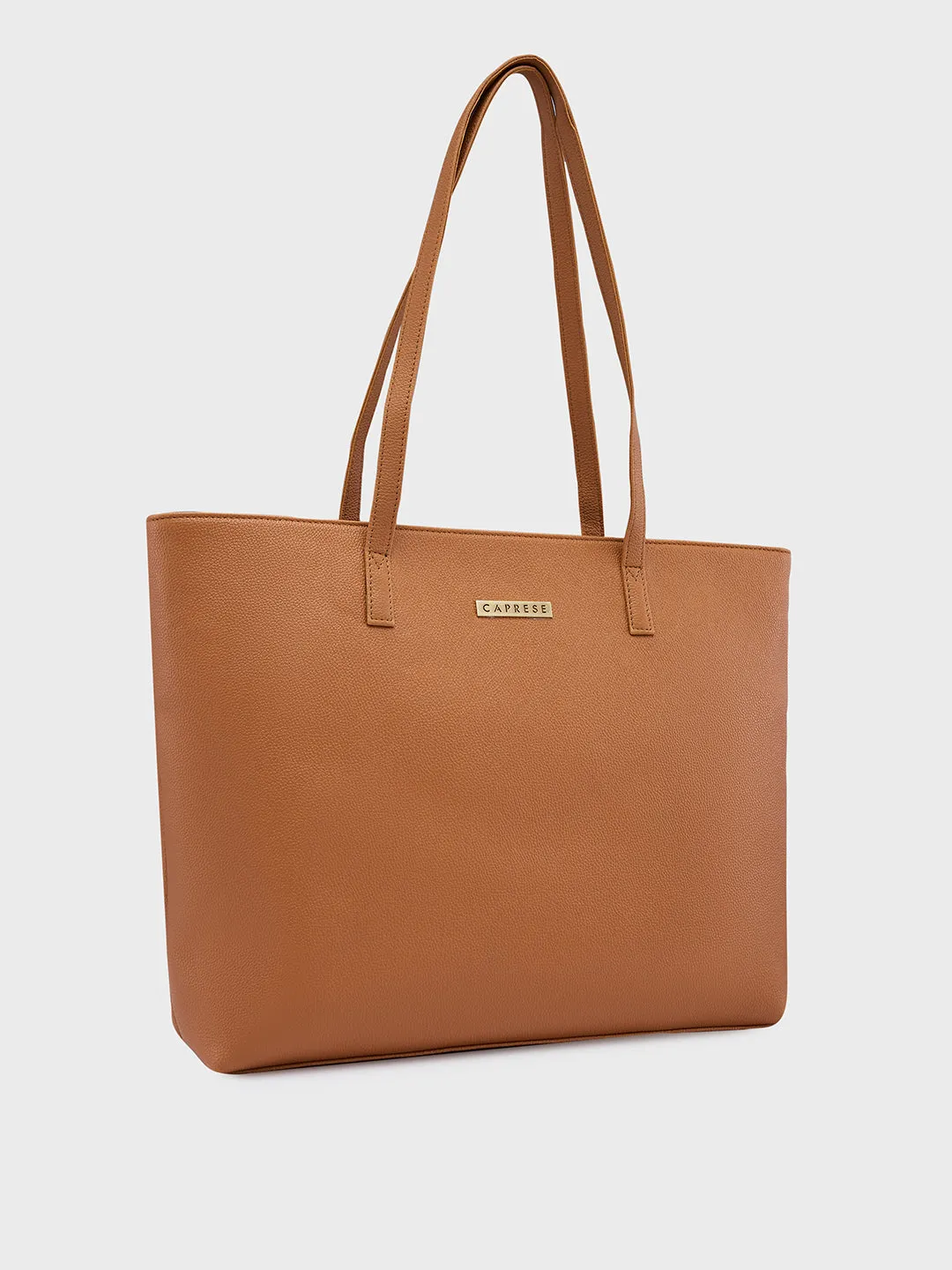 Caprese Amayra Laptop Tote Large Tan