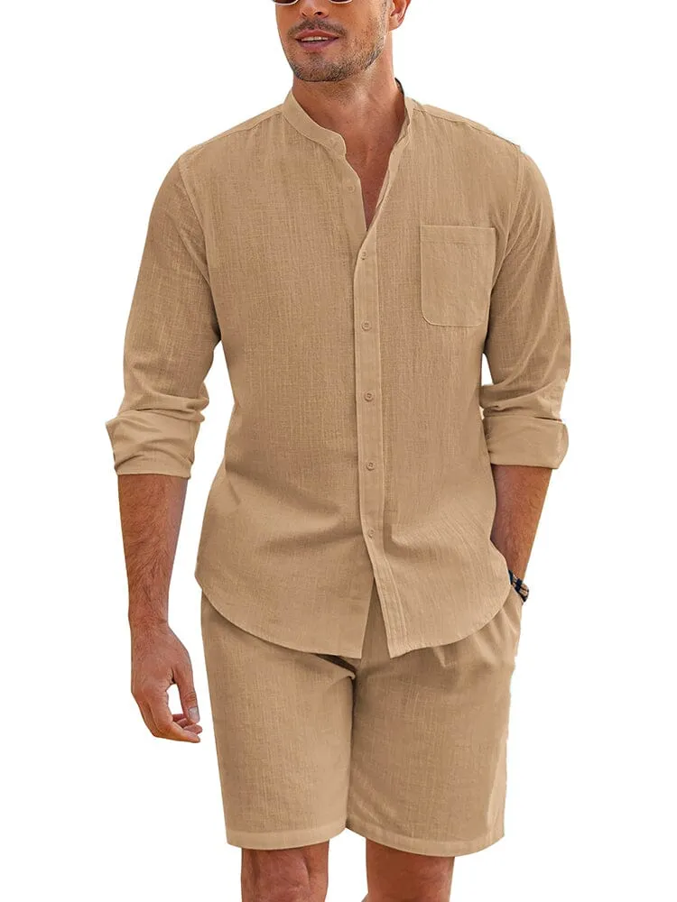 Casual 100% Cotton Beach Shirt Sets (US Only)