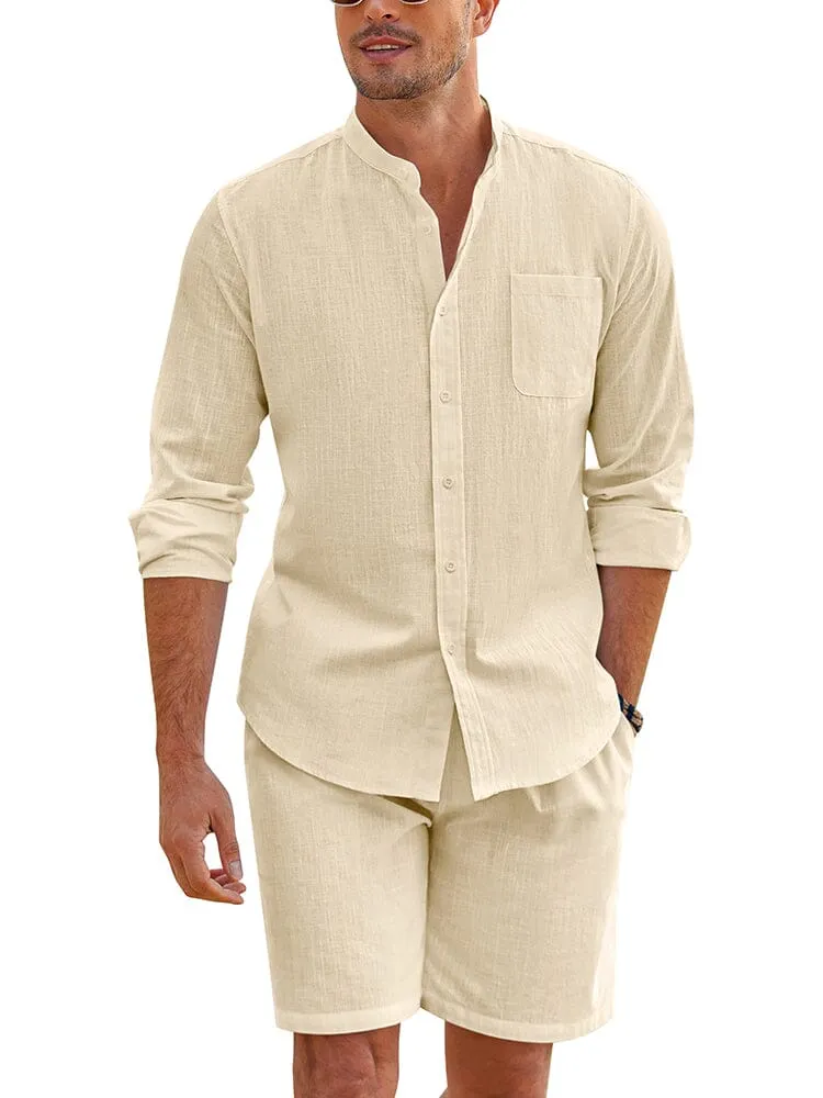 Casual 100% Cotton Beach Shirt Sets (US Only)