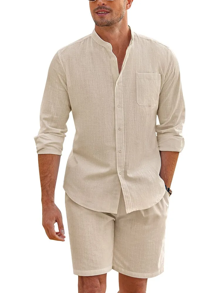 Casual 100% Cotton Beach Shirt Sets (US Only)