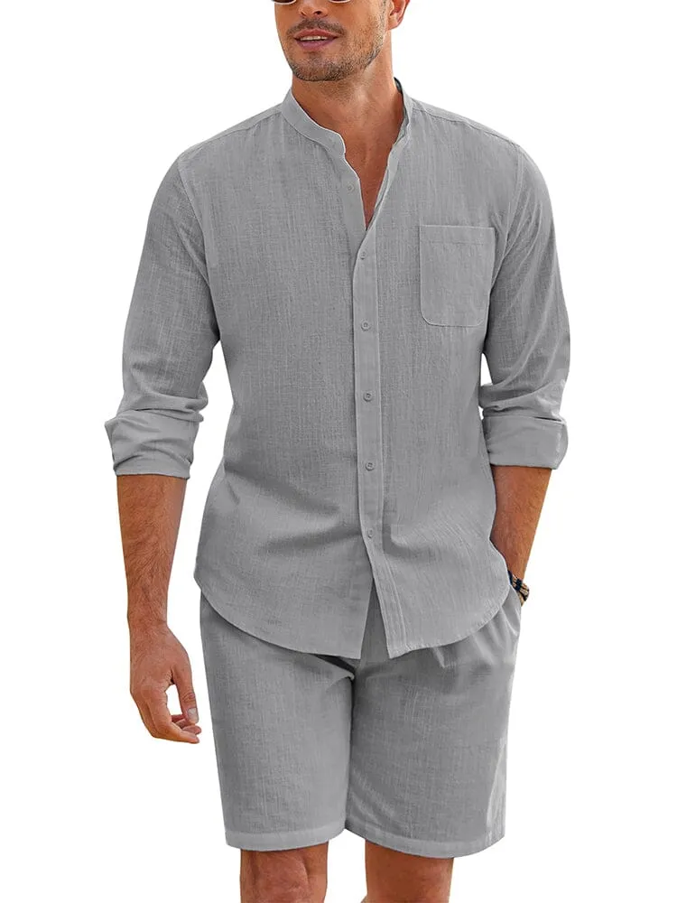 Casual 100% Cotton Beach Shirt Sets (US Only)