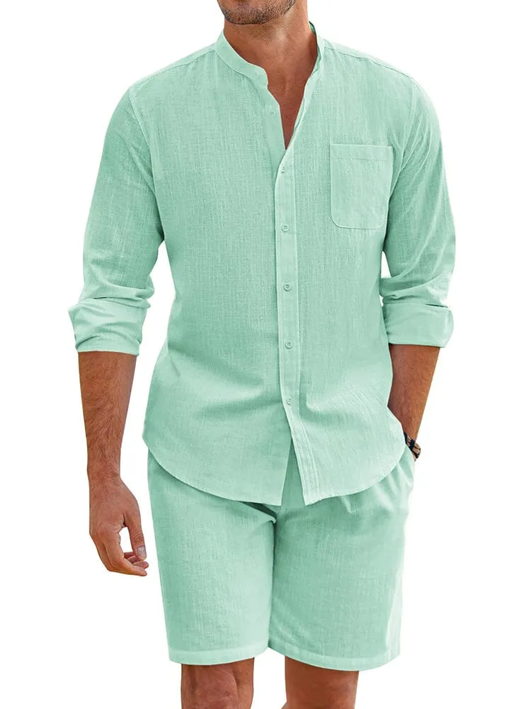 Casual 100% Cotton Beach Shirt Sets (US Only)