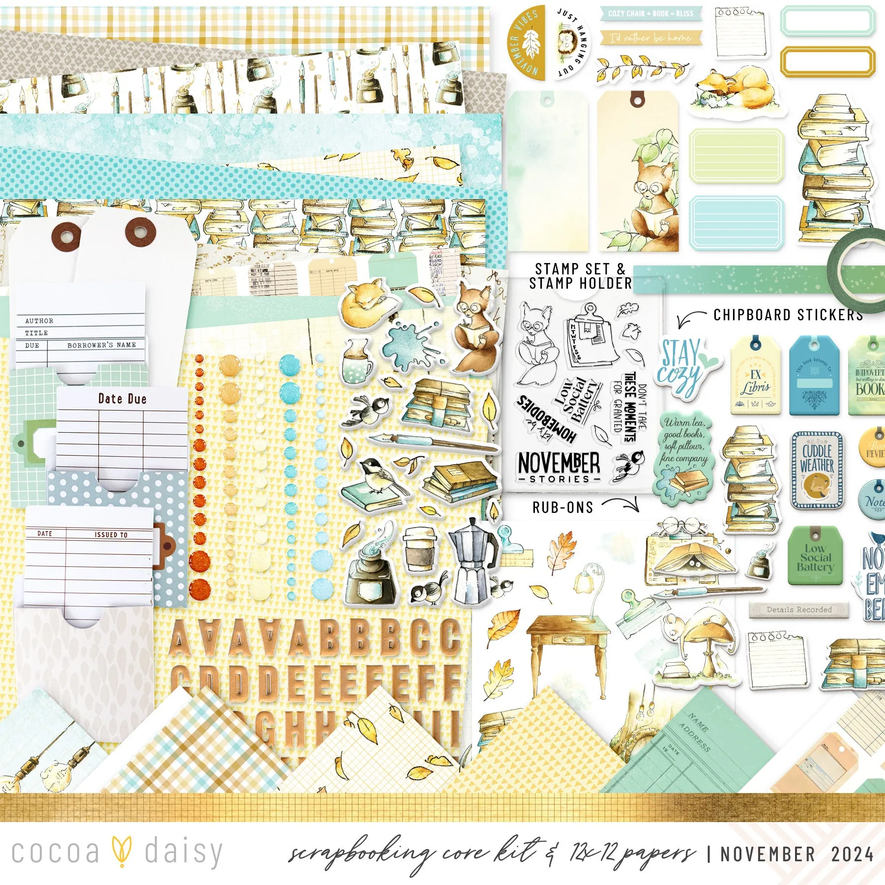 Chapters Scrapbooking Kit - Choose Your Add On - November 2024