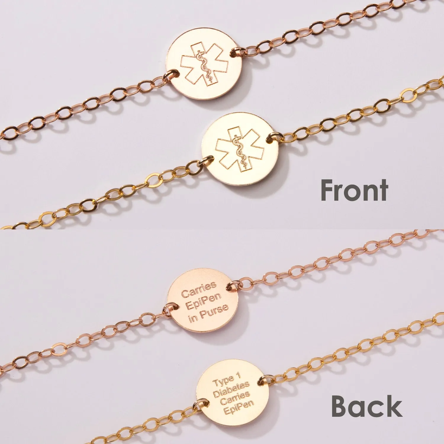 Chic and Beautiful Medical Alert ID Bracelet for Women - CG343B. Starts at