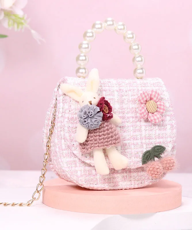 Chic Pink Cartoon Decorated Kids Girls Messenger Bag IU015