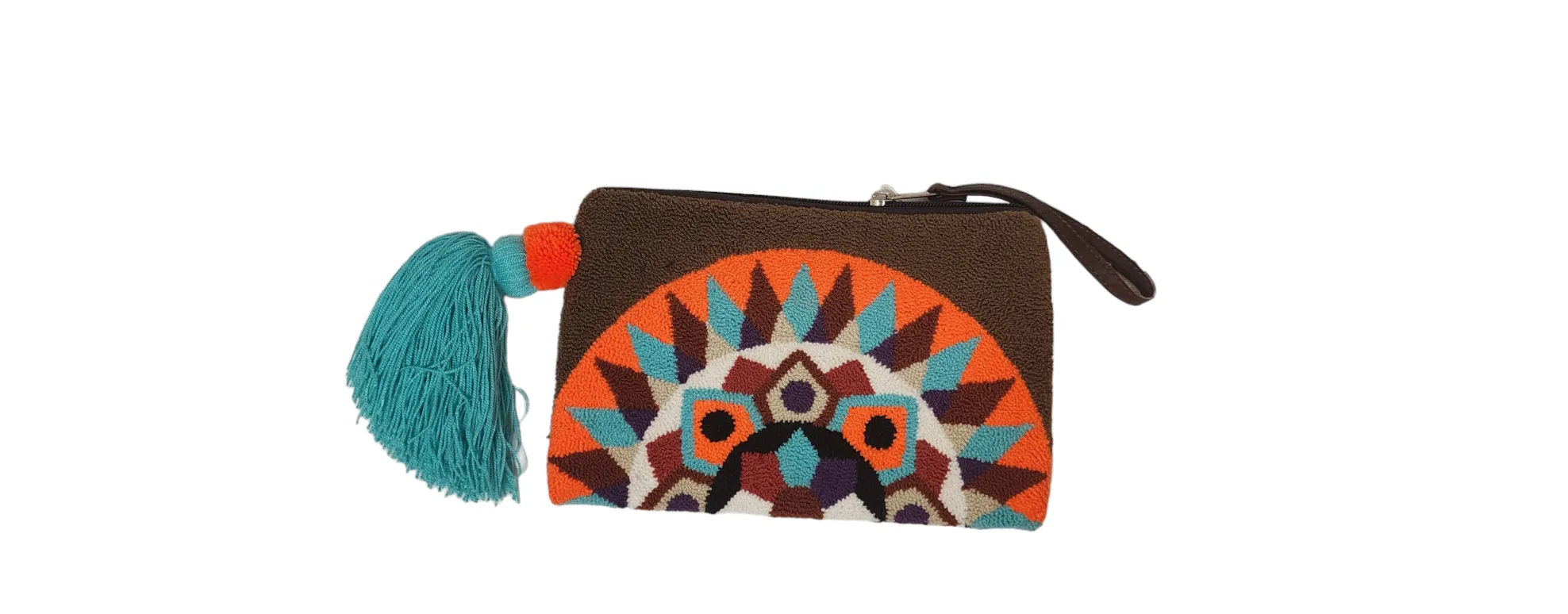 Clementine Handmade Wayuu Punch-needle Clutch