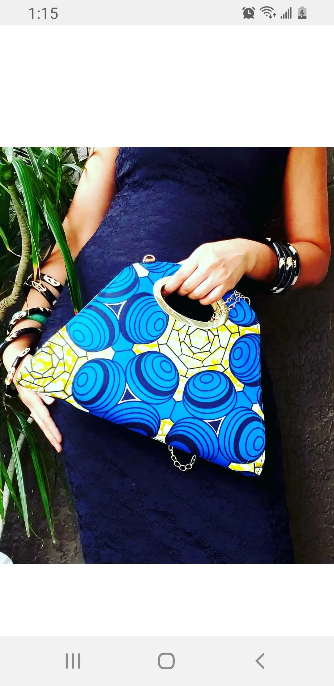 Clutch Purse/ Cross Body- Blue Print