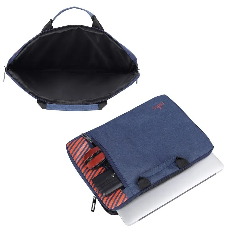 Combo: Polyester 13 Inch Laptop Sleeve & Multipurpose Travel Pouch | Includes Pencil Case | Black