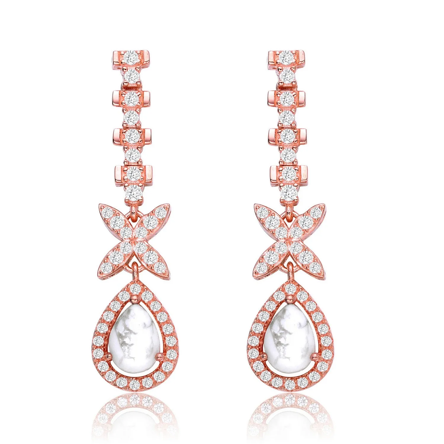 Constance Antoinette Butterfly Teardrop Earrings