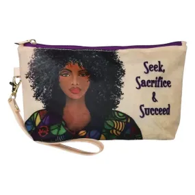 Cosmetic Bag- Seek, Sacrifice and Succeed